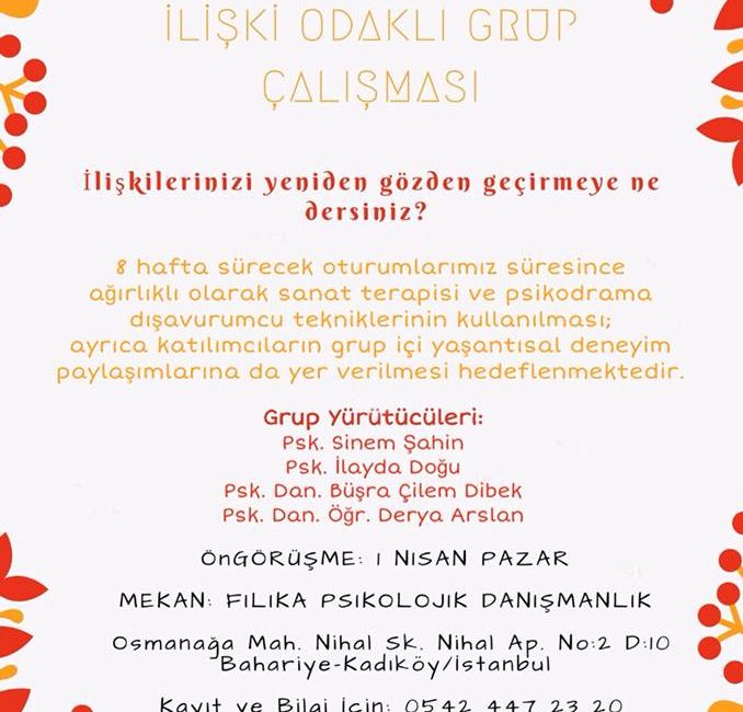İlişki Odaklı Grup Çalışması