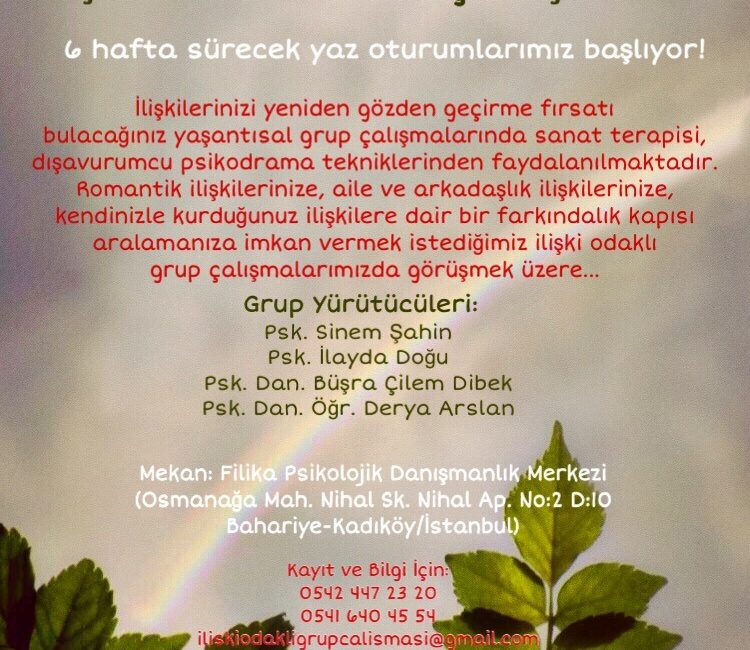 İlişki Odaklı Grup Çalışması II